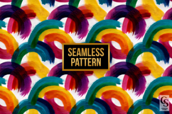 Colorful Swirling Brushstrokes Digital Paper Product Image 5