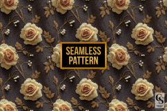 Boho Beaded Roses Embroidery Seamless Pattern Product Image 4