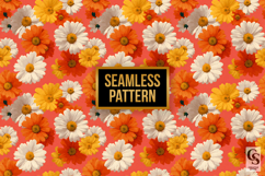 Retro Daisy Floral Seamless Patterns Product Image 2