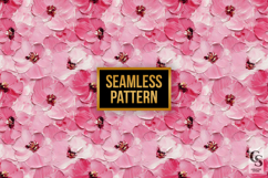 Pink Abstract Painted Flowers Seamless Patterns Product Image 3