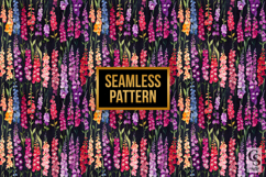 Colorful Foxglove Flowers Seamless Patterns Product Image 4