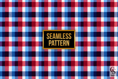 Red Blue Patriotic Plaid Seamless Patterns Product Image 2