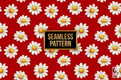 Red and White Daisy Flowers Pattern Product Image 4