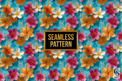 Bright Colorful Plumeria Flowers Patterns Product Image 4