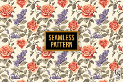 Lavender and Roses Seamless Floral Patterns Product Image 4