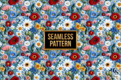 Spring Floral Embroidery Seamless Patterns Product Image 4