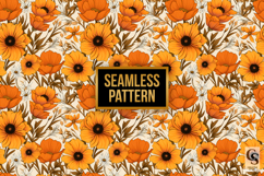 Fall Floral Garden Digital Paper Seamless Patterns Product Image 4