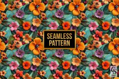 Tropical Felt Flowers Seamless Patterns Product Image 4