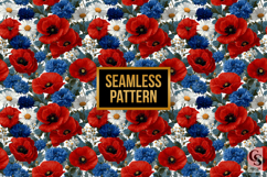 Patriotic Floral Garden Seamless Patterns Product Image 3