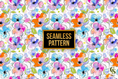 Abstract Watercolor Pastel Floral Patterns Product Image 4