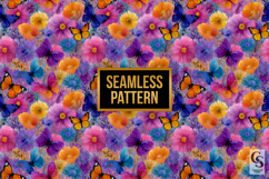 Vibrant Floral Butterfly Garden Pattern Product Image 5