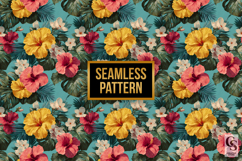 Summer Hawaiian Flowers Seamless Patterns Product Image 4