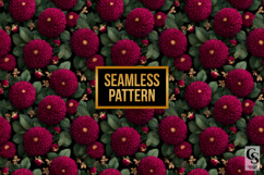 Burgundy Dahlia Flowers Digital Papers Product Image 4