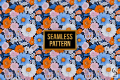 Bold Retro Flowers Seamless Patterns Product Image 4