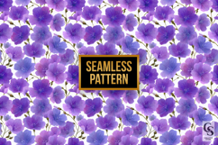 Purple Flax Flowers Digital Paper Product Image 3