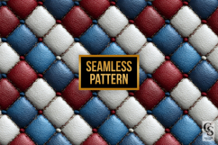 Red Blue and White Leather Seamless Patterns Product Image 2