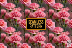 Pink Carnation Flowers Digital Papers Product Image 4