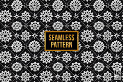Black White Chikankari Embroidery Seamless Patterns Product Image 4