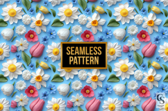 3D Winter Flowers Seamless Pattern Product Image 4
