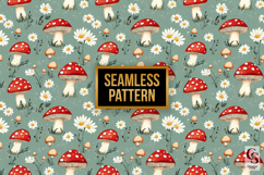 Vintage Red Mushroom &amp; Daisy Patterns Product Image 2