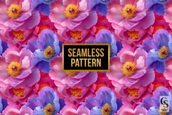 Vibrant bold peony flowers Seamless Pattern Product Image 4