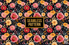 Watercolor Flowers Seamless Patterns Product Image 4