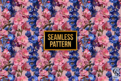 Pink and Blue Delphinium Flower Pattern Product Image 2
