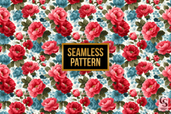 Red and Pink Roses Seamless Patterns Product Image 2