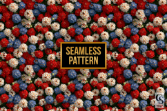 Patriotic Spring Lantana Flowers Seamless Patterns Product Image 4
