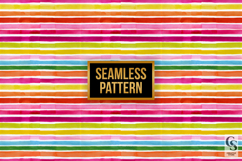 Summer Watercolor Stripes Seamless Patterns Product Image 4