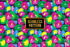 Colorful Neon Painted Flowers Seamless Patterns Product Image 3