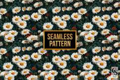 Shasta Daisy Flowers Seamless Patterns Product Image 4