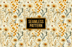 Vintage Daisy Flowers Digital Papers Product Image 5