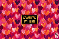 Vibrant Pink Painted Hearts Digital Paper Product Image 4