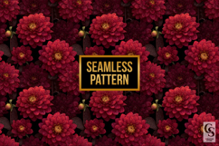 Burgundy Dahlia Flowers Seamless Pattern Product Image 3