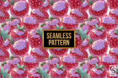 3D Transparent Red Strawberries Seamless Patterns Product Image 5