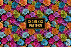 3D Clay Flowers Pattern, Cute Sculpted Floral Backgrounds Product Image 4