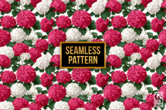 Pink and White Hydrangea Flowers Digital Paper Product Image 4