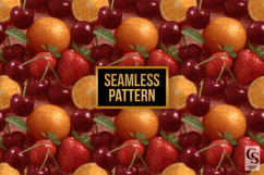 Glittery Summer Fruits Seamless Patterns Product Image 4