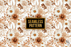 Boho Bouquet Flowers Digital Papers Product Image 3