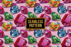 Pop Art Gemstones Seamless Patterns Product Image 4