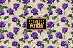 Vintage Purple Notebook Roses Patterns Product Image 4