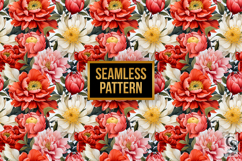 Peony Flower Garden Seamless Patterns Product Image 4