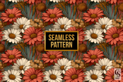 Retro Boho Flowers Seamless Patterns Product Image 2