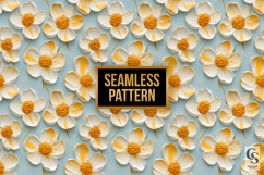 Impasto Painted 3D Flowers Digital Paper Product Image 2