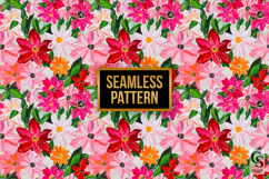 Vibrant Spring Painted Flowers Seamless Pattern Product Image 4