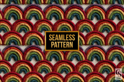 Boho Crochet Rainbow Seamless Patterns Product Image 4