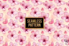 Pink Watercolor Cherry Blossom Patterns Product Image 4