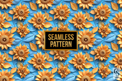 3D Clay Sunflowers Seamless Patterns Product Image 4