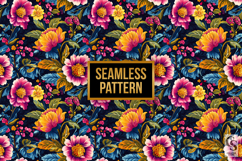Vibrant Botanical Flowers Seamless Pattern Product Image 4